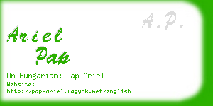 ariel pap business card